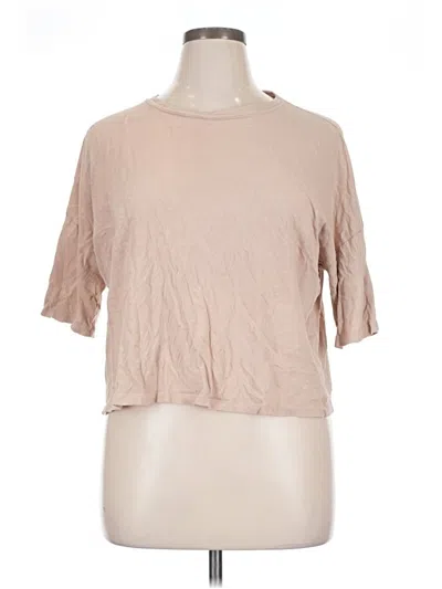 Pre-owned Sonoma Goods For Life 3/4 Sleeve T-shirt In Tan