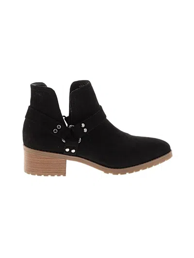 Pre-owned Sonoma Goods For Life Ankle Boots In Black