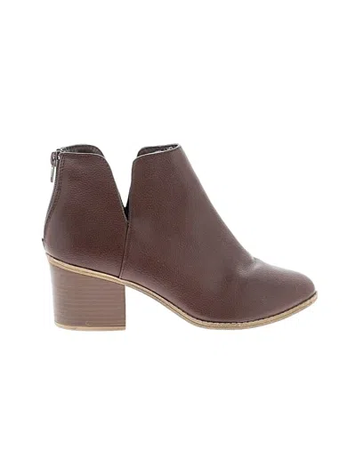 Pre-owned Sonoma Goods For Life Ankle Boots In Brown
