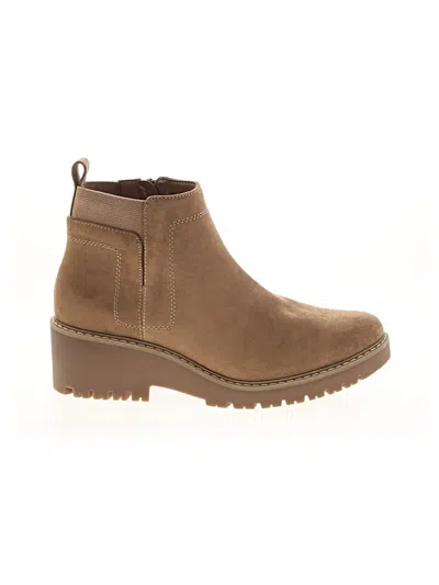 Pre-owned Sonoma Goods For Life Ankle Boots In Tan