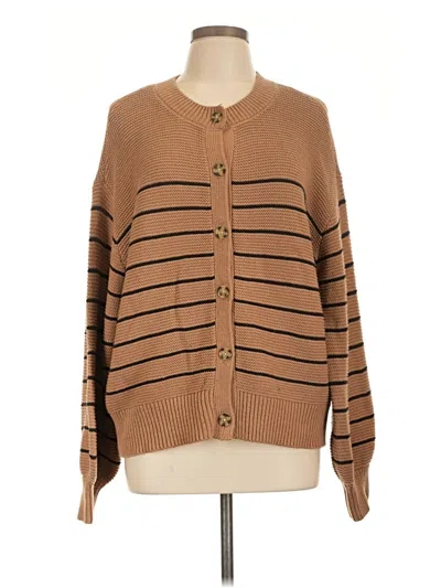 Pre-owned Sonoma Goods For Life Cardigan Sweater In Brown