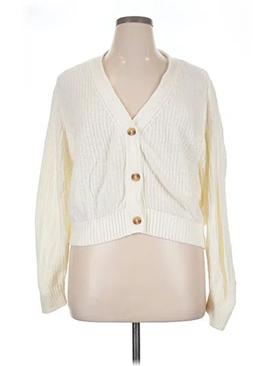 Pre-owned Sonoma Goods For Life Cardigan Sweater In Ivory