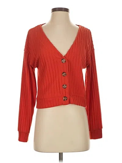 Pre-owned Sonoma Goods For Life Cardigan Sweater In Red