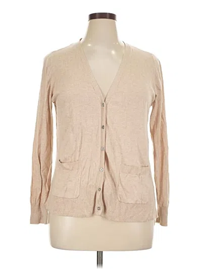 Pre-owned Sonoma Goods For Life Cardigan Sweater In Tan