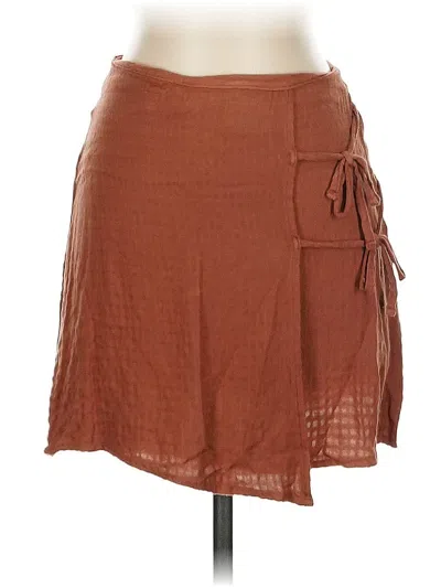 Pre-owned Sonoma Goods For Life Casual Skirt In Brown