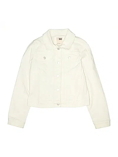 Pre-owned Sonoma Goods For Life Kids' Denim Jacket In Ivory
