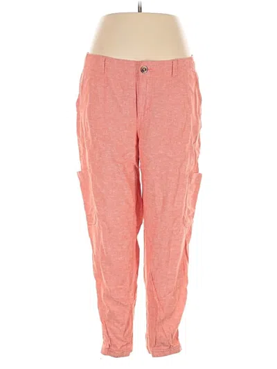 Pre-owned Sonoma Goods For Life Linen Pants In Orange