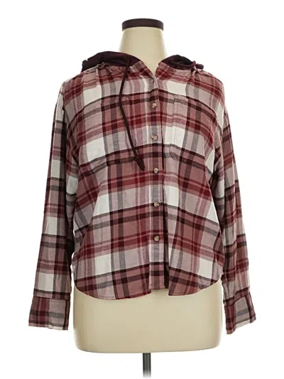 Pre-owned Sonoma Goods For Life Long Sleeve Blouse In Burgundy