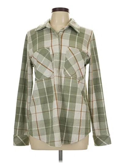 Pre-owned Sonoma Goods For Life Long Sleeve Blouse In Green