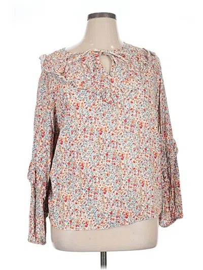 Pre-owned Sonoma Goods For Life Long Sleeve Blouse In Ivory