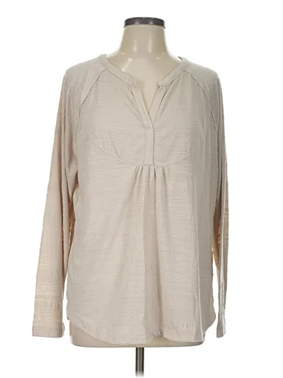 Pre-owned Sonoma Goods For Life Long Sleeve Blouse In Ivory