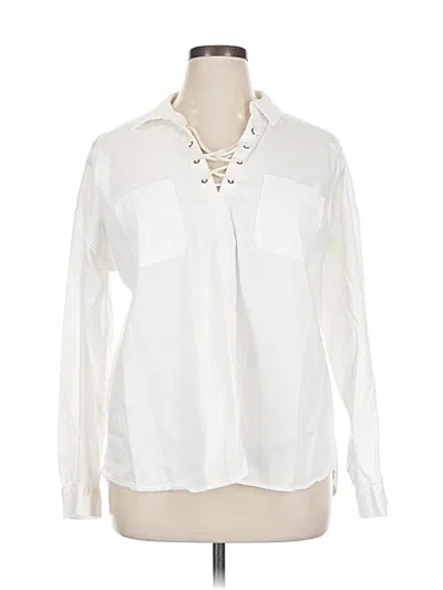 Pre-owned Sonoma Goods For Life Long Sleeve Blouse In White