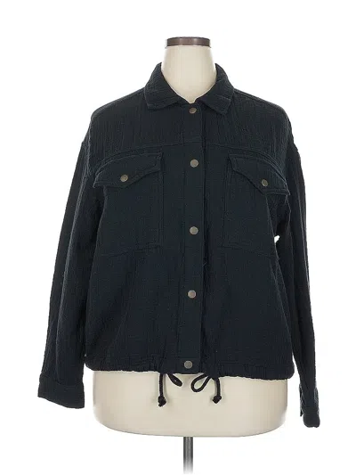 Pre-owned Sonoma Goods For Life Long Sleeve Button Down Shirt In Black