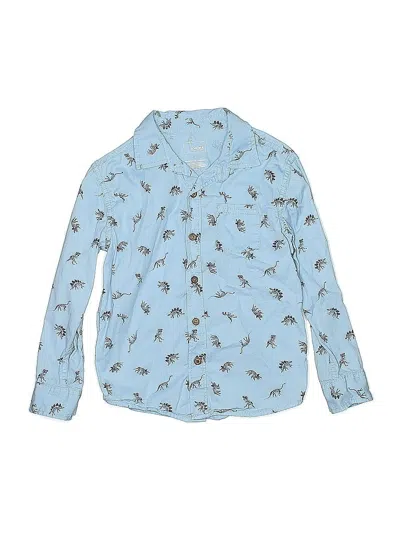 Pre-owned Sonoma Goods For Life Kids' Long Sleeve Button Down Shirt In Blue