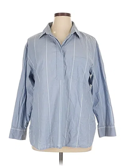 Pre-owned Sonoma Goods For Life Long Sleeve Button Down Shirt In Blue