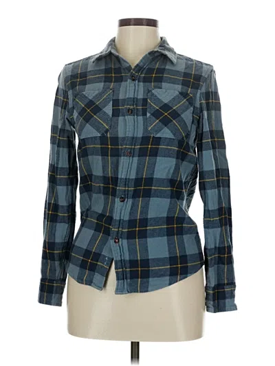 Pre-owned Sonoma Goods For Life Long Sleeve Button Down Shirt In Blue