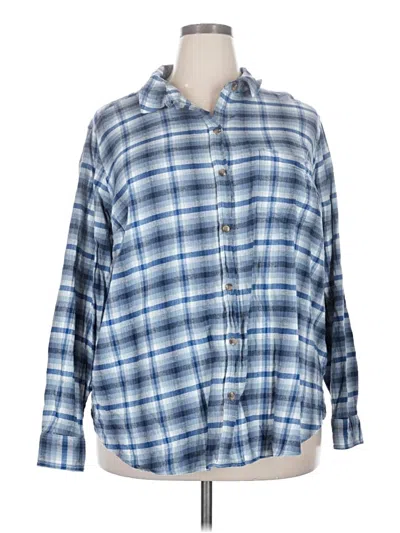Pre-owned Sonoma Goods For Life Long Sleeve Button Down Shirt In Blue