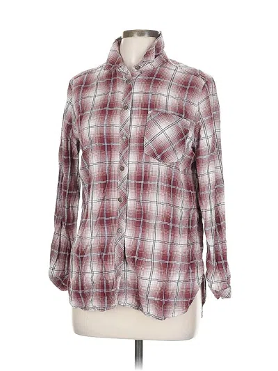 Pre-owned Sonoma Goods For Life Long Sleeve Button Down Shirt In Burgundy