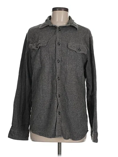 Pre-owned Sonoma Goods For Life Long Sleeve Button Down Shirt In Gray
