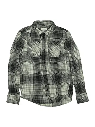 Pre-owned Sonoma Goods For Life Kids' Long Sleeve Button Down Shirt In Green