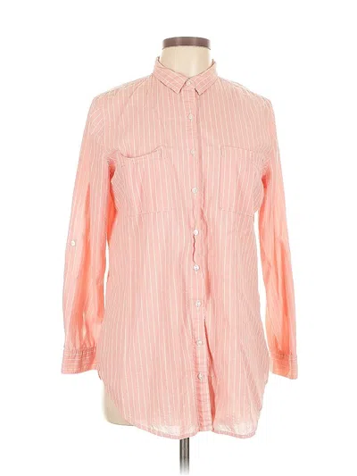 Pre-owned Sonoma Goods For Life Long Sleeve Button Down Shirt In Pink