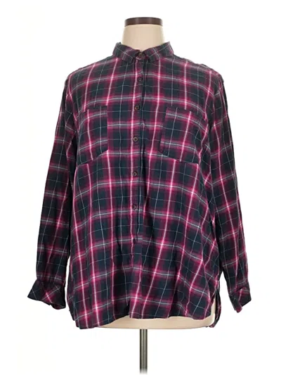 Pre-owned Sonoma Goods For Life Long Sleeve Button Down Shirt In Pink