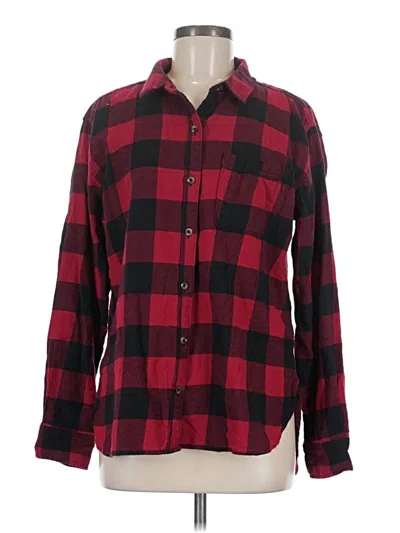 Pre-owned Sonoma Goods For Life Long Sleeve Button Down Shirt In Red