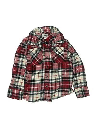 Pre-owned Sonoma Goods For Life Kids' Long Sleeve Button Down Shirt In Red