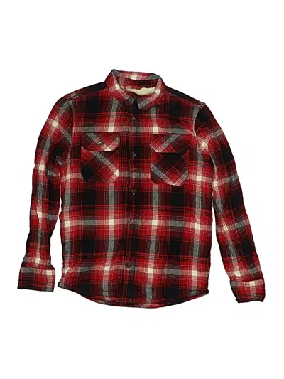 Pre-owned Sonoma Goods For Life Kids' Long Sleeve Button Down Shirt In Red