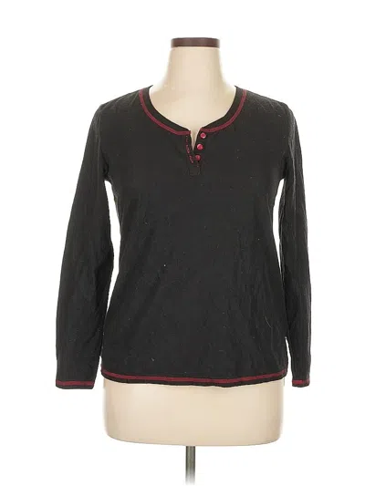 Pre-owned Sonoma Goods For Life Long Sleeve Henley Shirt In Gray