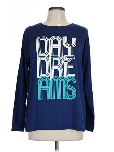 Pre-owned Sonoma Goods For Life Long Sleeve T-shirt In Blue