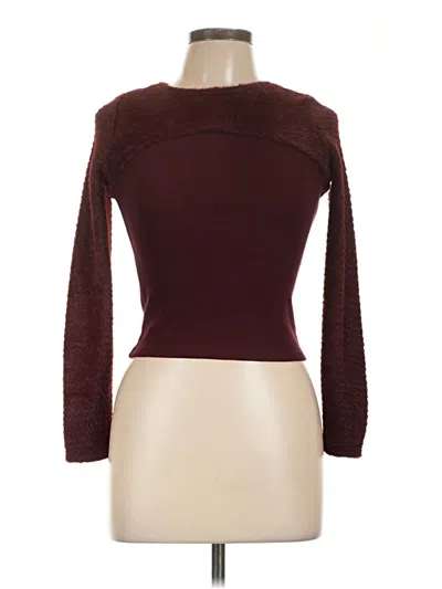 Pre-owned Sonoma Goods For Life Long Sleeve T-shirt In Burgundy