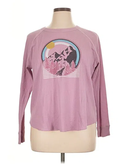 Pre-owned Sonoma Goods For Life Long Sleeve T-shirt In Pink