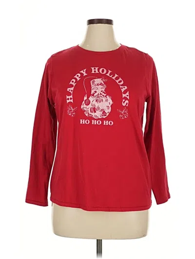 Pre-owned Sonoma Goods For Life Long Sleeve T-shirt In Red