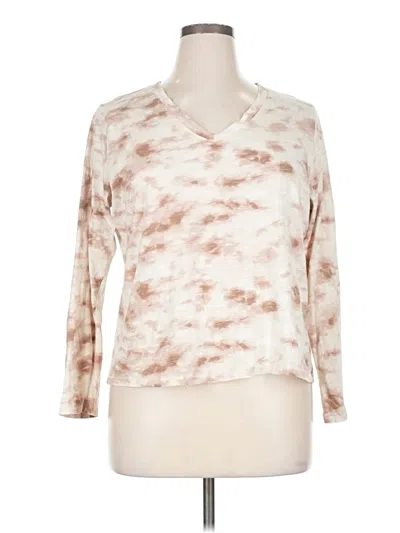 Pre-owned Sonoma Goods For Life Long Sleeve T-shirt In White