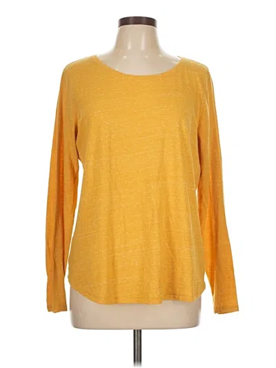 Pre-owned Sonoma Goods For Life Long Sleeve T-shirt In Yellow