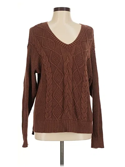 Pre-owned Sonoma Goods For Life Pullover Sweater In Brown