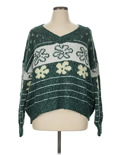 Pre-owned Sonoma Goods For Life Pullover Sweater In Green
