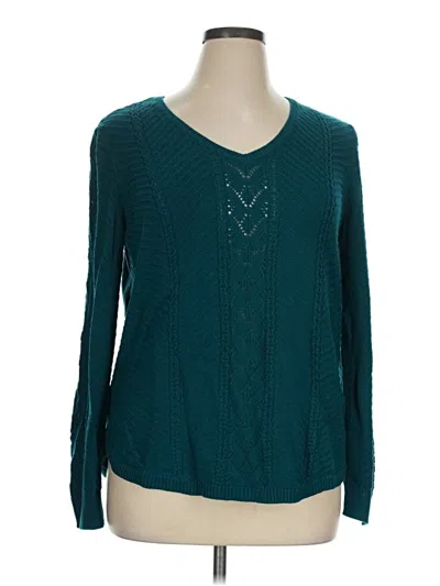 Pre-owned Sonoma Goods For Life Pullover Sweater In Teal