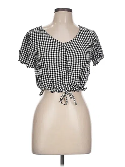 Pre-owned Sonoma Goods For Life Short Sleeve Blouse In Black