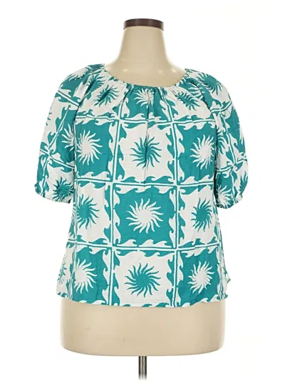 Sonoma Goods For Life Short Sleeve Blouse In Blue