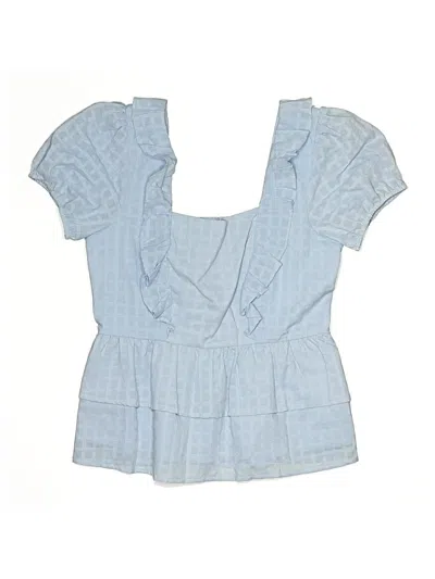Pre-owned Sonoma Goods For Life Kids' Short Sleeve Blouse In Blue