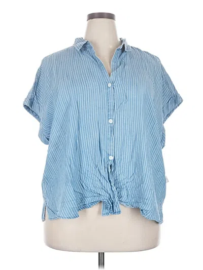 Sonoma Goods For Life Short Sleeve Blouse In Blue