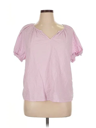 Pre-owned Sonoma Goods For Life Short Sleeve Blouse In Pink
