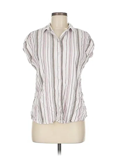 Pre-owned Sonoma Goods For Life Short Sleeve Blouse In White