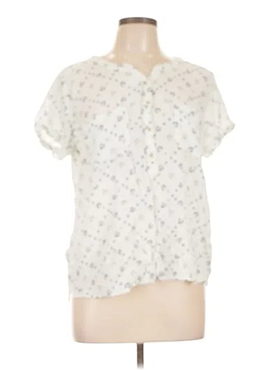 Pre-owned Sonoma Goods For Life Short Sleeve Blouse In White