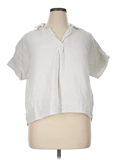 Pre-owned Sonoma Goods For Life Short Sleeve Blouse In White