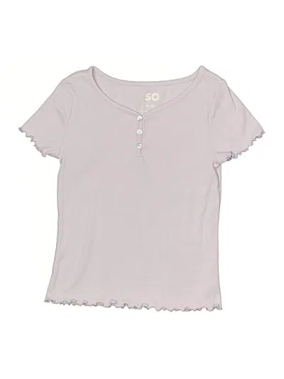 Pre-owned Sonoma Goods For Life Kids' Short Sleeve Henley Shirt In Purple