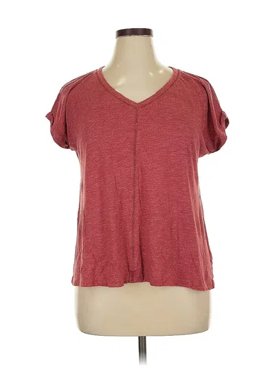 Pre-owned Sonoma Goods For Life Short Sleeve T-shirt In Burgundy