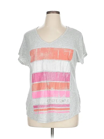 Pre-owned Sonoma Goods For Life Short Sleeve T-shirt In Silver